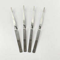 Stainless Steel Stamp Tweezer Set for Collectors - Flat Tip Multi-functional Clip for Stamps, Banknotes, Coins