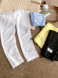Polka Dot Ice Silk Sun Protection Arm Sleeves for Women - UV Protection, Breathable, Loose Fit for Driving & Cycling