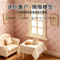 1/12 Scale Dollhouse Miniature Window Model for Pretend Play