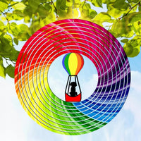 Rotating Dog Wind Chime Outdoor Garden Decor Metal Craft