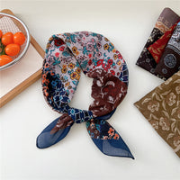 70cm Square Silk Scarf for Women - Fashionable All-match Necktie for Spring, Autumn, and Winter