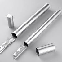 Stainless Steel BBQ Skewer Storage Tube for Outdoor Grilling