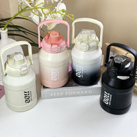 Large Capacity Stainless Steel Insulated Water Bottle with Straw for Outdoor Sports and Fitness
