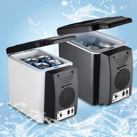 6L Portable Car Refrigerator Cooler/Warmer, 12V/220V Mini Fridge for Car and Home Use