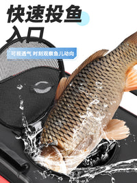 EVA Foldable Fishing Bucket with Lid for Live Fish, Portable Outdoor Fishing Tackle Box