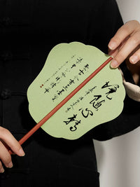6-inch Banana Leaf Fan Blank Xuan Paper Palace Fan Chinese Style Handheld Fan for Calligraphy Painting DIY