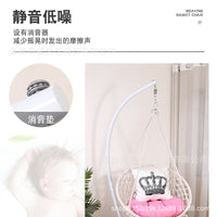 Indoor Woven Macrame Hammock Chair with Tassels for Balcony & Patio