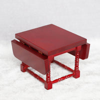 1:12 Dollhouse Miniature Folding Dining Table, Retro Mahogany Color