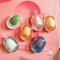 Beauty Sponge and Storage Case Set - Wet and Dry Use Makeup Blender with Space Capsule Holder