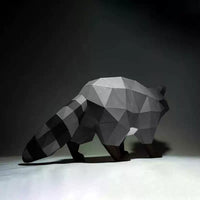 DIY Raccoon Papercraft Ornament for Desk and Home Decor