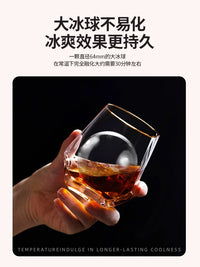 Whiskey Ice Ball Mold Clear Bubble-Free Food-Grade Silicone Ice Cube Maker for Home Bar