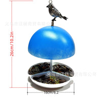 Mushroom Head Outdoor Bird Feeder for Garden & Yard, Rainproof Hanging Wild Bird Feeder