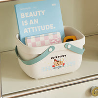 Cartoon Portable Drainable Storage Basket for Bathroom, Toiletries, Toys, and Sundries