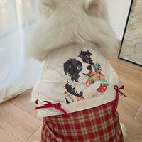 Pet Christmas Dog Cartoon Cute Dress for Small Medium Large Dogs Samoyed Golden Retriever Festive Decoration