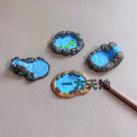 Miniature Lotus Pond and Rockery Landscape Ornaments for Sand Table Decor