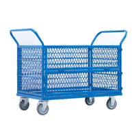 Foldable Mesh Utility Cart with Silent Wheels for Logistics and Shopping