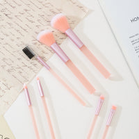 7-Piece Jelly Makeup Brush Set with PVC Box - Blush, Eyelash, Eyeshadow Brushes