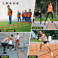 42cm Black Rope Orange Rung Agility Ladder for Soccer Footwork Training