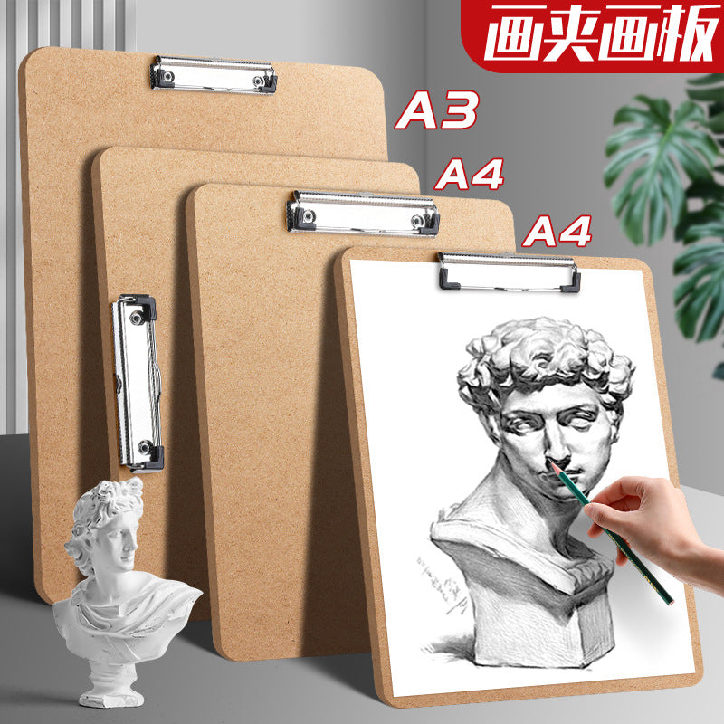 Portable Sketch Board with Clip for Art Students and Beginners, A3/A4 Drawing Board for Outdoor Sketching