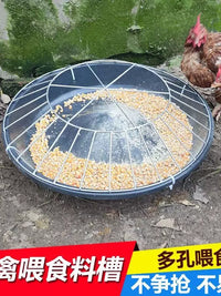 Automatic Poultry Feeder Trough for Chickens Ducks Geese, Anti-Flip Design
