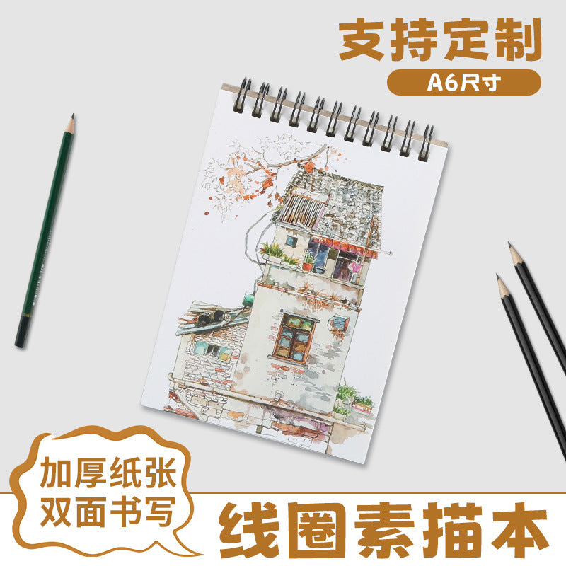 Portable A6 Sketchbook Blank Doodle Art Book for Drawing and Painting