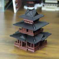 Miniature Mountain Pavilion Micro Landscape Ornament for Aquariums and Bonsai