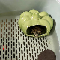 Turtle Hideaway House Aquarium Decoration Ceramic Shelter for Reptiles and Small Pets