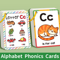 26 English Alphabet Flash Cards for Kids Early Education, Color & Animal Learning