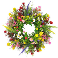 Texas Wildflower Daisy Wreath for Front Door Decor