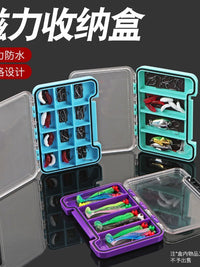 Magnetic Fishing Tackle Box, Lure Storage Case, Multi-functional Fishing Tool Box for Hooks and Baits
