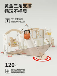 Babysoku Cat-Themed Indoor Kids Slide and Swing Set with Climbing Frame for Ages 3-10