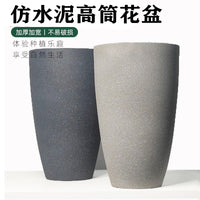 Large Imitation Cement Plastic Planter for Indoor Outdoor Green Plants