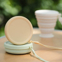 Mini Collapsible Silicone Travel Cup with Lanyard, Portable and Reusable