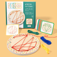Wooden Lacing Game for Kids - Montessori Fine Motor Skill Development Toy
