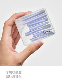 Star Dou Xiaoxianzi Detachable Makeup Brush Set with Replaceable Heads for Eyeshadow, Concealer, and Eyebrows