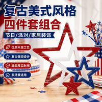 Independence Day Wooden Star Tabletop Decoration
