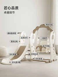 Habitree 3-in-1 Elephant Slide, Swing, and Basketball Hoop for Kids