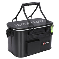 Carbon Fiber Pattern Fishing Box Ultralight Lure Fishing Bucket Live Fish Container Multi-functional Large Capacity