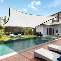 White Sun Shade Netting for Patio and Garden, Thickened UV Protection Shade Cloth with Reinforced Edges