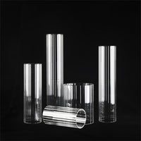 Crystal Glass Candlestick with Double Lamp Shades for Wedding and Home Decor