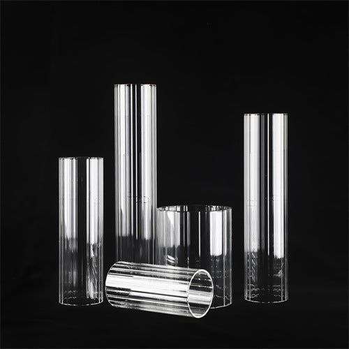 Crystal Glass Candlestick with Double Lamp Shades for Wedding and Home Decor