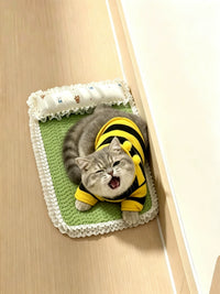 Cat Scratching Board and Cooling Bed Combo with Ice Pad for Summer