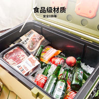 68L Camping Cooler Box with Wheels, Food Grade Insulated Portable Refrigerator for Outdoor Activities, Beverages, and Fresh Food Transport