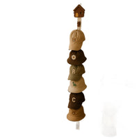 Nordic Birdhouse Wall Mounted Coat Rack with Hooks, Punch-Free Entryway Organizer