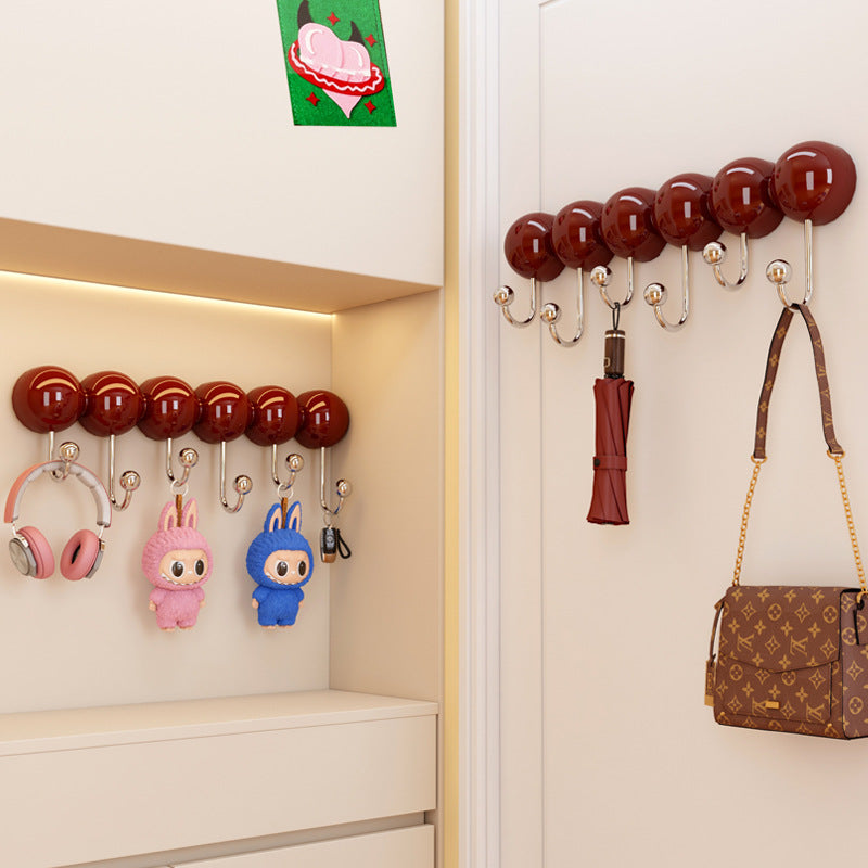 Vintage Style Suction Cup Door Hook Rack for Entryway and Closet Organization
