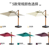 Outdoor Patio Umbrella with Solar LED Lights and Water Base for Garden Balcony Commercial Use