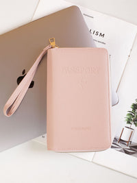 RFID Blocking Travel Passport Holder with Zipper, Multi-functional Document Organizer for Tickets and Cards