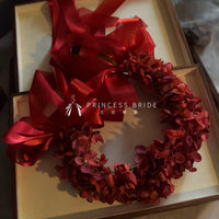 Hydrangea Headband with Ribbon Bows for Photoshoots