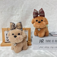 Japanese Cartoon Bowknot Dog Plush Keychain Shiba Inu Pendant