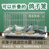 Large Double-Layer Pigeon Breeding Cage with Feeder and Nest Box